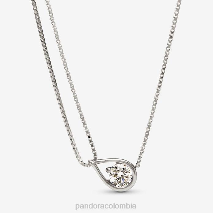Pandora collar de cadena doble con diamantes de 0,75 ct tw creado Oro blanco J2LX739 accesorios Pandora collar de cadena doble con diamantes de 0,75 ct tw creado Oro blanco J2LX739 accesorios