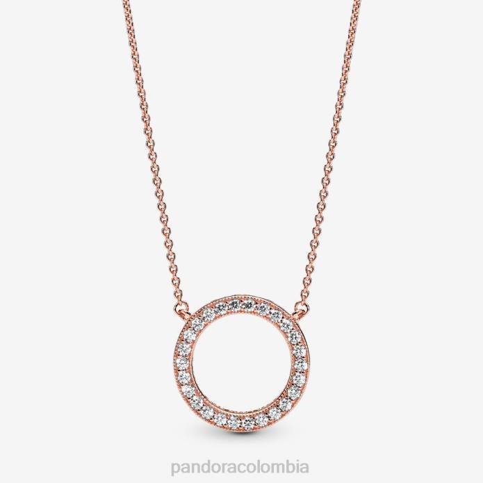 Pandora collar círculo de brillo Oro de Rose plateado J2LX742 accesorios Pandora collar círculo de brillo Oro de Rose plateado J2LX742 accesorios