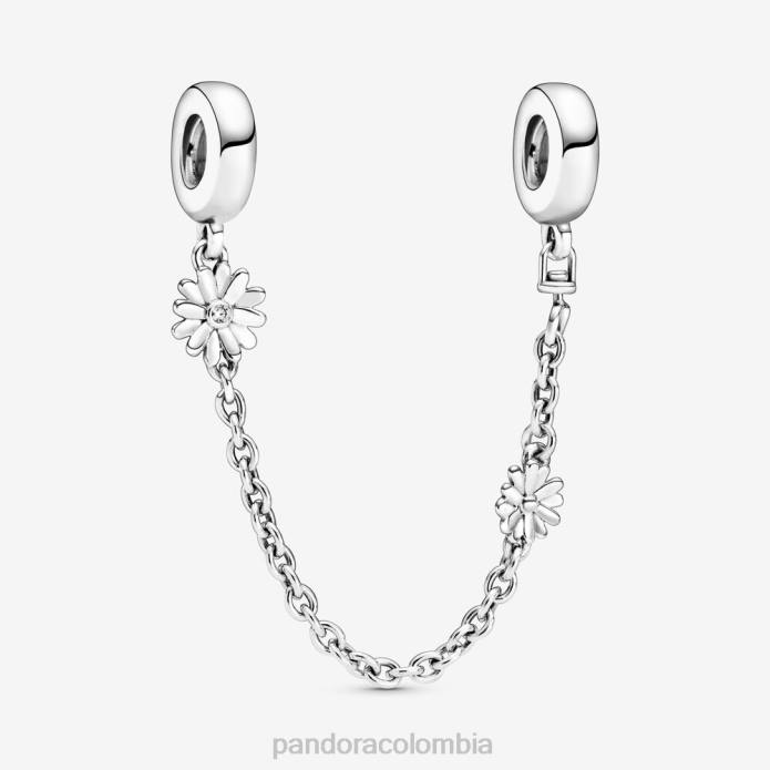 Pandora Charm de cadena de seguridad con flor de margarita Plata esterlina J2LX321 accesorios Pandora Charm de cadena de seguridad con flor de margarita Plata esterlina J2LX321 accesorios