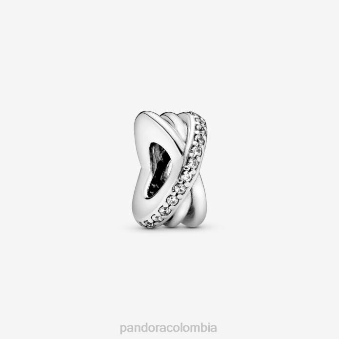 Pandora Charm espaciador con líneas brillantes y pulidas Plata esterlina J2LX319 accesorios Pandora Charm espaciador con líneas brillantes y pulidas Plata esterlina J2LX319 accesorios